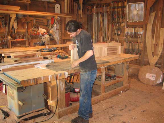 building a wood bench