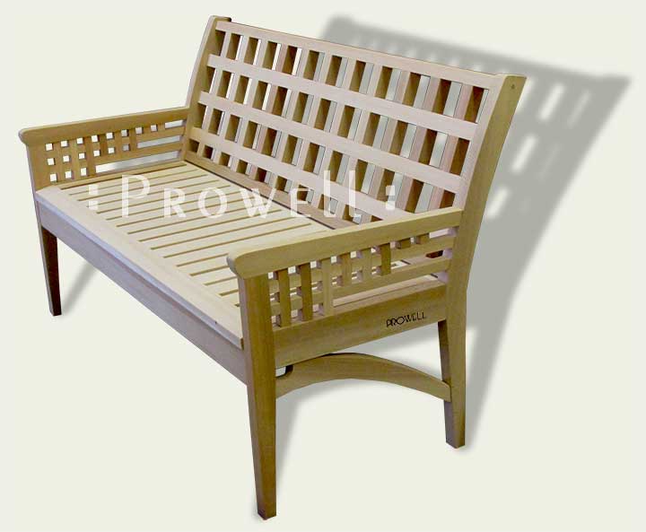 custom wood garden bench