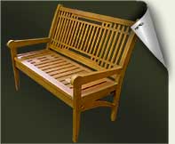 Custom wood garden bench #23 by prowell woodworks