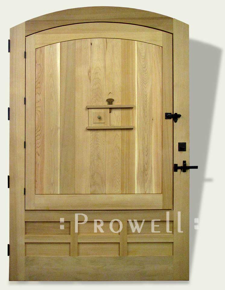 cropped photo showing security wood gate 77A with speakeasy peephole
