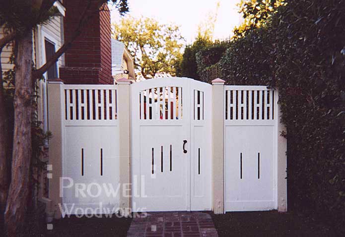 double wood gates in santa monica, california
