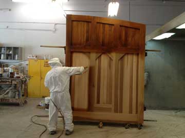 progress_woodrx_1 staining a cedar driveway gate