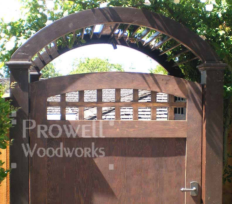 garden gates with bronze gate latches in Contra Costa County california