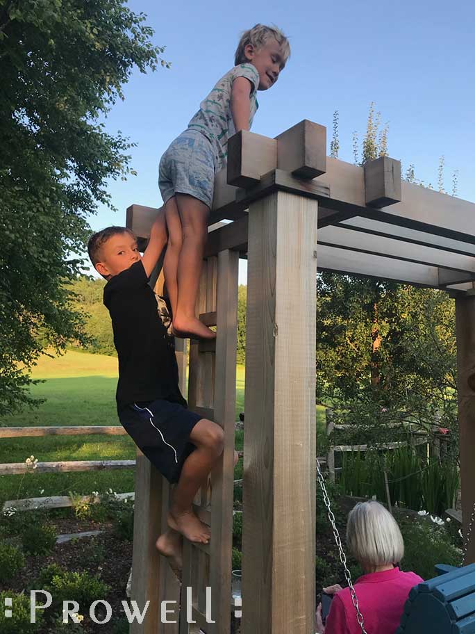 custom wood swing stand in New Hampshire. Prowell