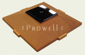 top-view Prowell's Signatore Wood Post Cap