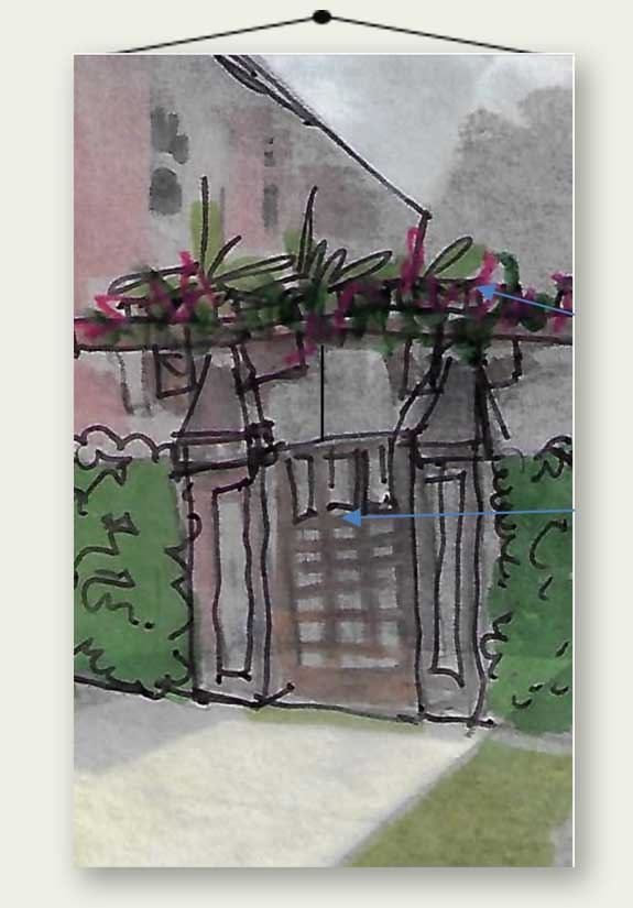 watercolor painting of arbor #8.