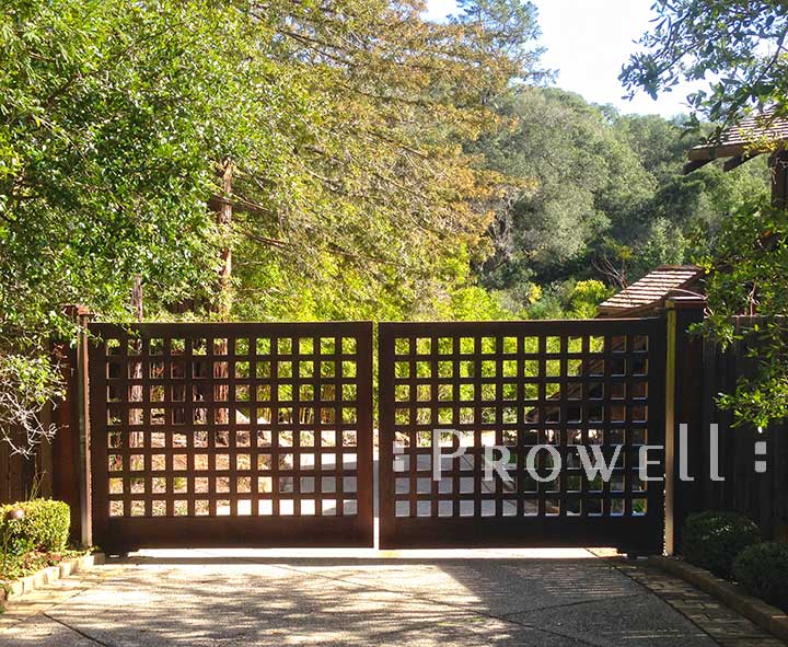 site photograph showing the wood entry gates #13-3 in marin county, california