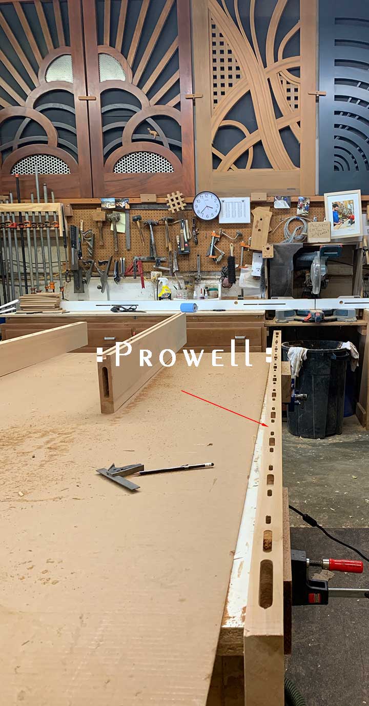 In-progress shop photos of driveway gate #17. prowell