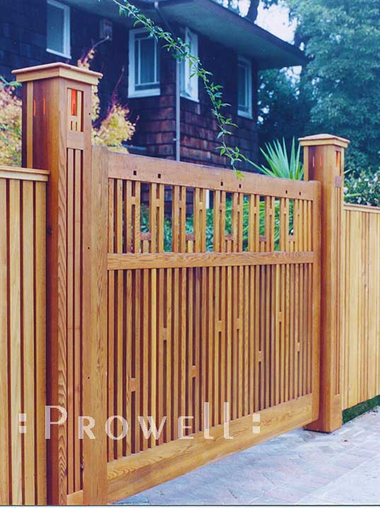 wood gate columns