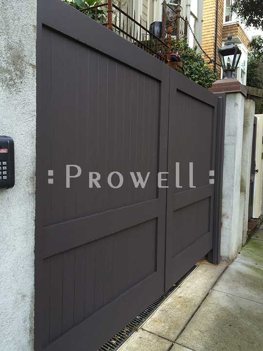 custom wood driveway gate #19 in San Francisco