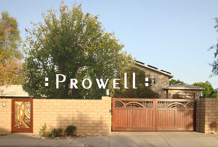 wood driveway gates in California