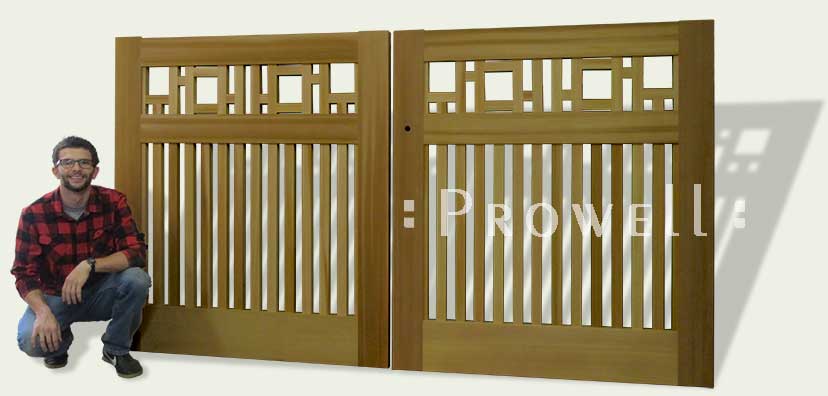 custom wood driveway gates in California