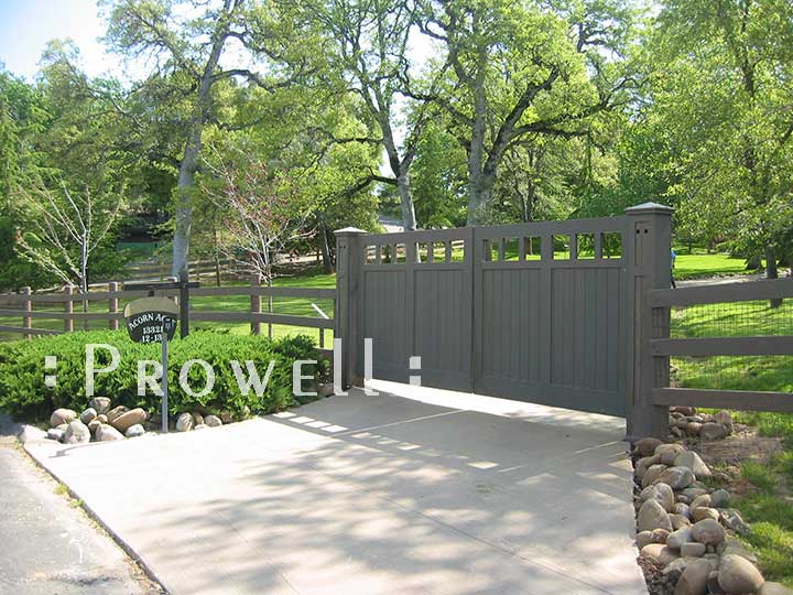 custom wood driveway gates #23-1 in California