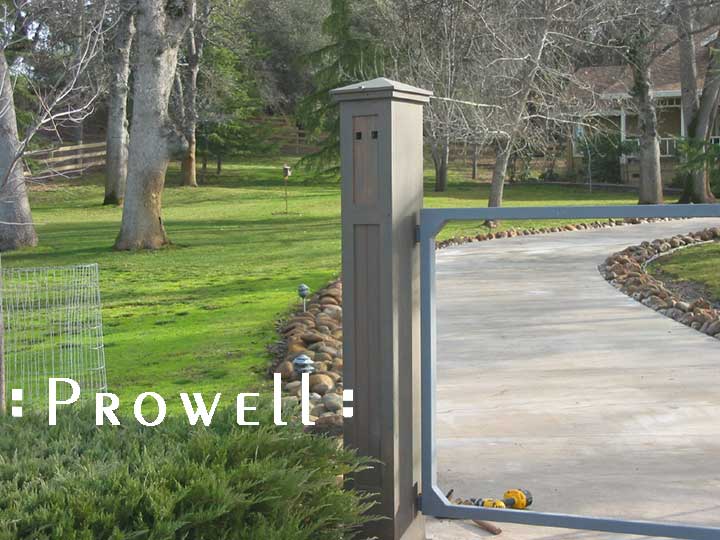 wood swinging driveway gates #23-1