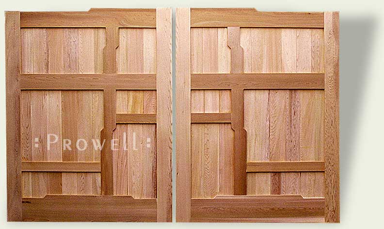 Crftsman Wood Driveway Gates in Bel Air, CA