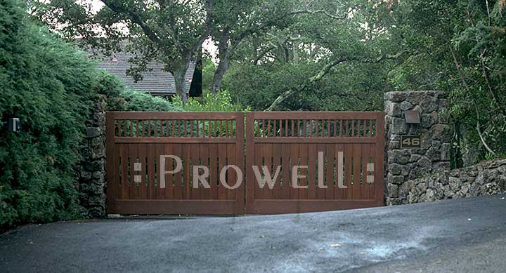 site photograph showing the entrance gate designs #2 in Marin County, California.