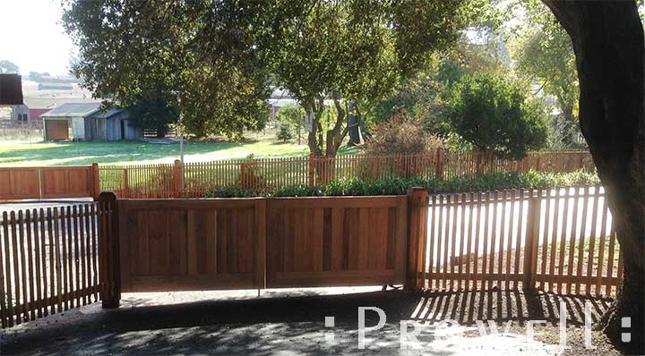 Wood Privacy driveway gate #32 in Petaluma, CA
