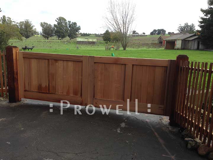 Wood Privacy driveway gate #32 in Sonoma County, CA