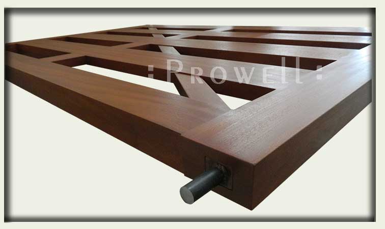 Long wood driveway gates wit steel reinforcing