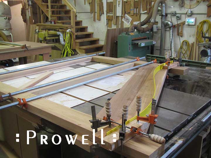Creating a cresting top rail for wood drive gate #35. Prowell