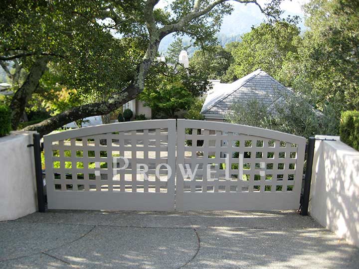 site photograph showing the residential electric gates #3 with steel posts in California