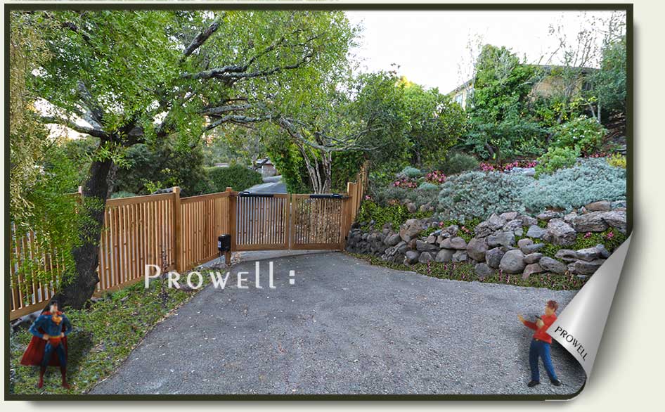 site photograph showing the auto gate #4-2 in mill valley, california