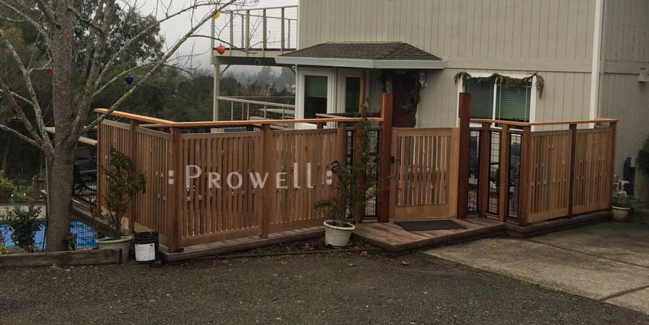 custom wood garden fence #16-6. prowell