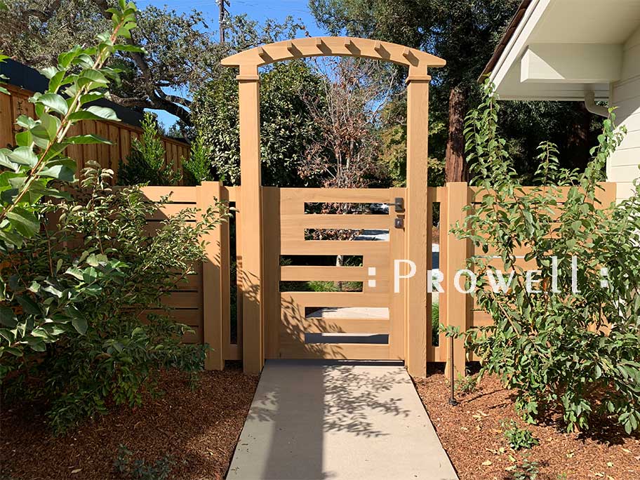 Horizontal Wood Fence #17b in Menlo Park, C. Prowell