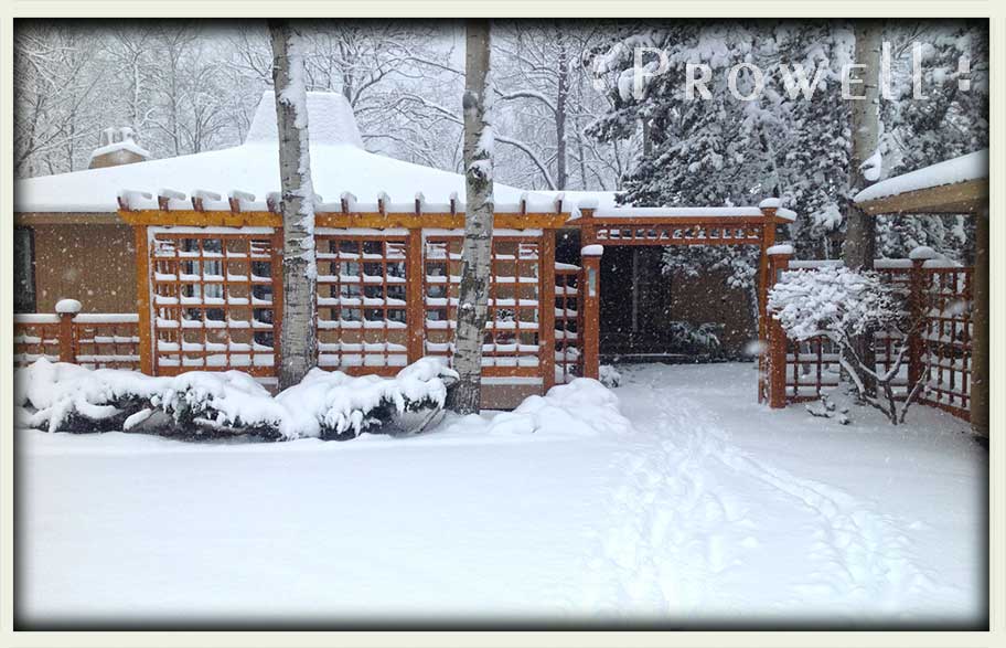 wood fence #19 in winter. prowell