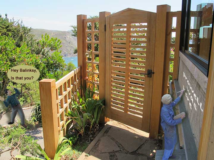 Charles Prowell and Wood fence #19 in Muir beach, CA