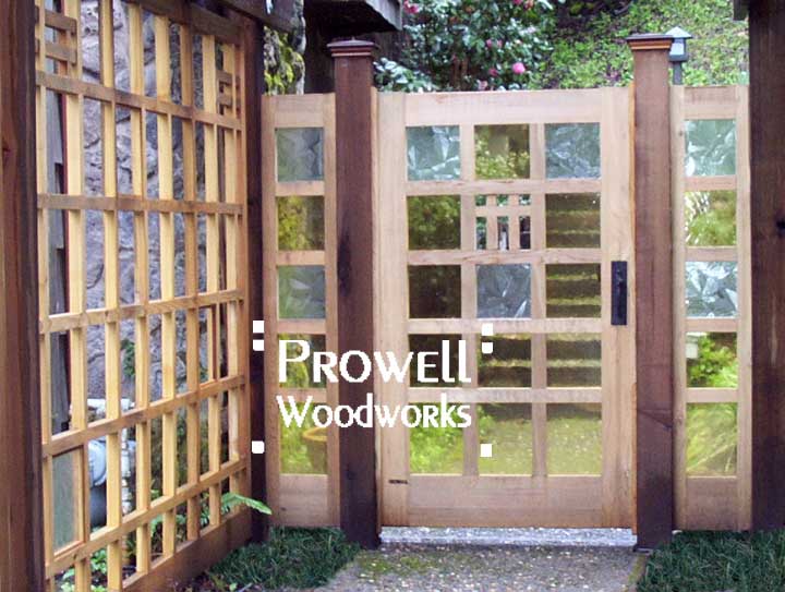 custom wood garden gate #97 in Marin County, CA