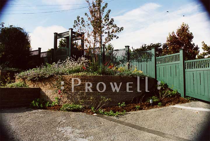Custom Wood Fence Panels on sloping grades