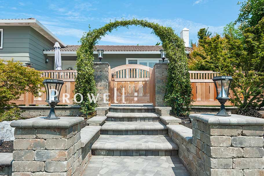 custom wood garden fence #1-19 in San Jose, CA. Prowell
