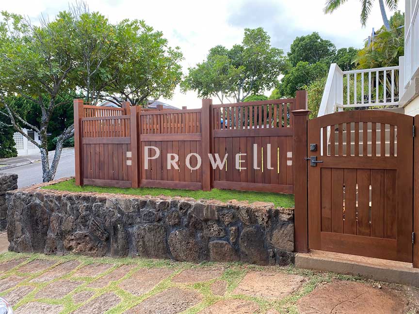 custom wood garden fence 1-20a in Hawaii
