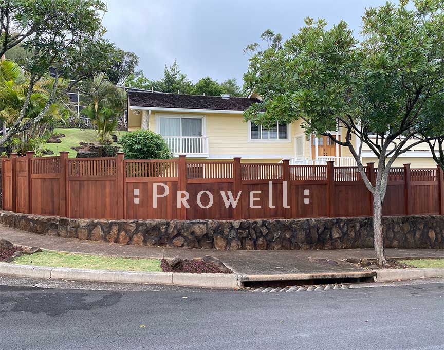 custom wood garden fence 1-20b in Honolulu, Hawaii