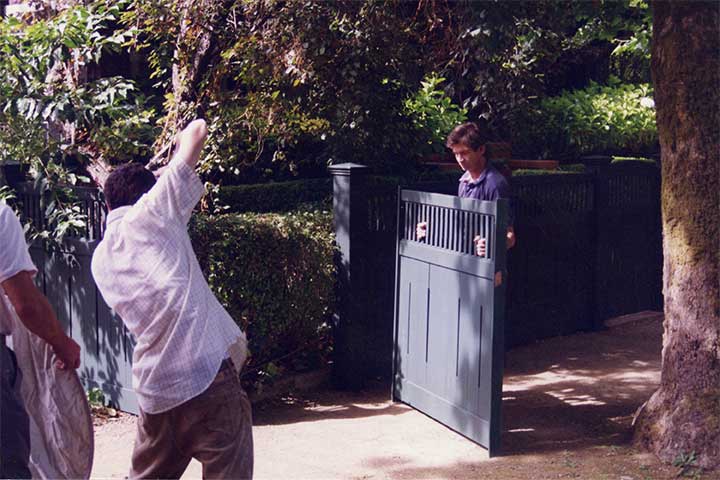 installing Prowell's wood fence panel #1