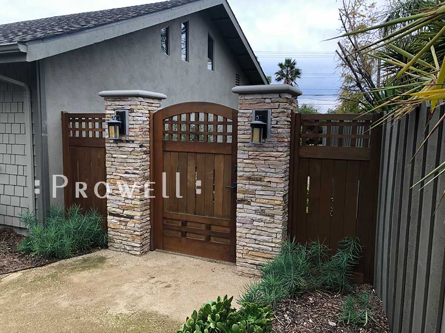 custom wood garden fence #25-2 in thousand oaks, CA. prowell