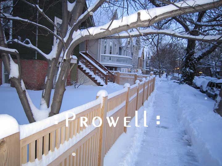 wood fence panels #2 in the cold winter on Chicago