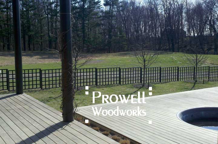 wooden pool fence panels on the Upper Hudson River