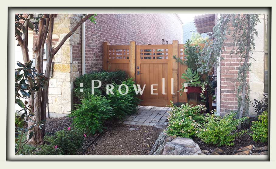 custom wood garden fence #5-1