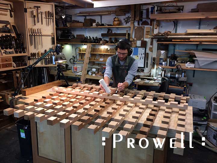 progress construction of wood fence #7aa. Prowell woodworks