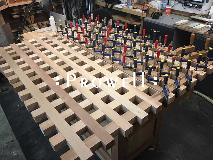 assembly of custom wood fence #7cc by prowell woodworks
