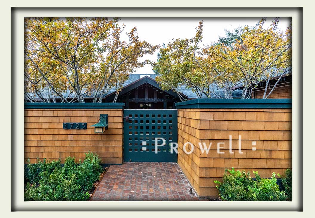custom wood garden gate #101-1 in Berkeley, CA. Prowell woodworks