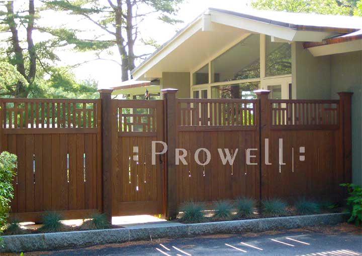 Wood Arts and Crafts Fence Panels in Massachusetts