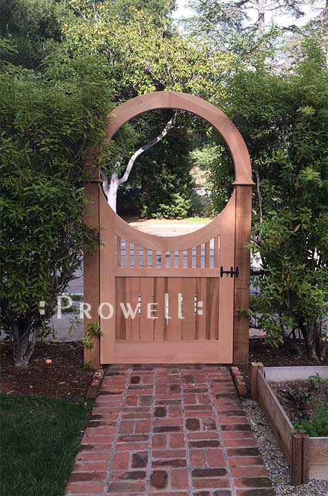 custom wood arbor #10 with Wood Gate #8