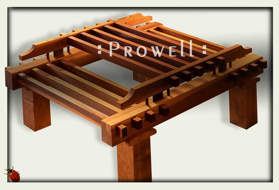 arts and crafts wood arbor pergola #11. prowell