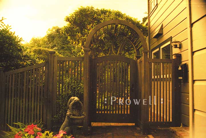 custom wood garden arbors with arches in Sausalito, California 