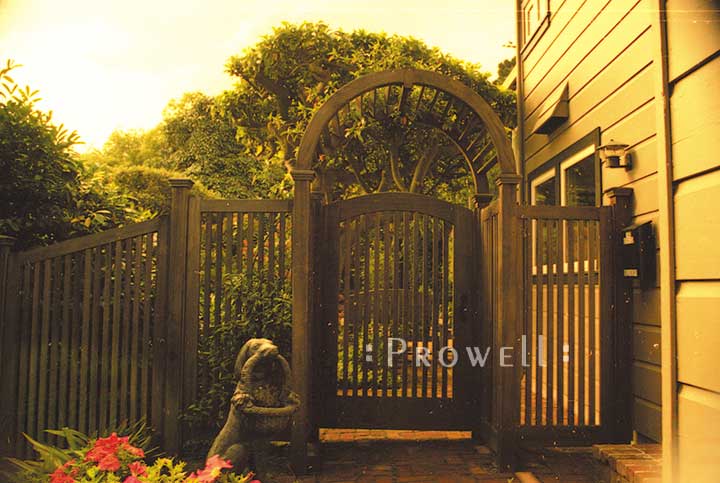 custom wood garden arbors with arches in Sausalito, California