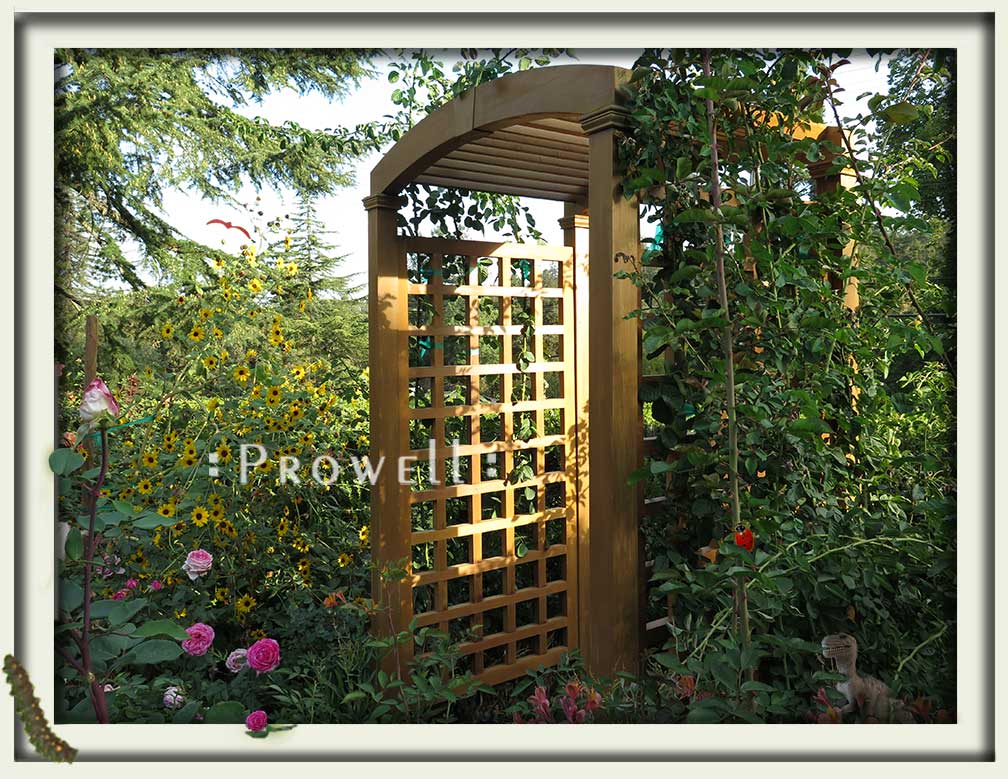 custom wood arbor #15-5 in Orinda, ca. prowell