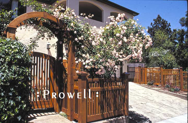Fout-Post wood gate arbor #15 in Marin County, CA